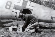 Asisbiz Messerschmitt Bf 109E 2.ErprGr210 Red 8 carring out a radio test France 1940 01