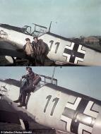 Asisbiz Messerschmitt Bf 109E7 2.JG1 Black 11 Werner Gerhardt photograph by RA pilot Valentini Jan 1941 01