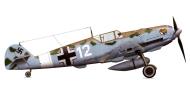 Asisbiz Messerschmitt Bf 109E4BR3Trop 1.JG27 White 12 Sicily May 1941 0A