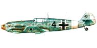 Asisbiz Messerschmitt Bf 109E4Trop 2.JG27 Black 4 RLM747576 Libya June 1941 0A