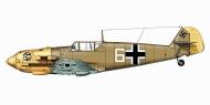 Asisbiz Messerschmitt Bf 109E7Trop 1.JG27 White 6 El Gazala Libya 1941 0D