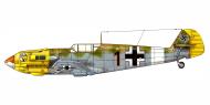 Asisbiz Messerschmitt Bf 109E7Trop 2.JG27 Black 1 Fritz Keller North Africa 1941 0B