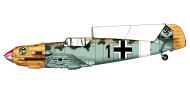 Asisbiz Messerschmitt Bf 109E7Trop 2.JG27 Black 1 Fritz Keller North Africa 1941 0C