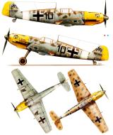 Asisbiz Messerschmitt Bf 109E7Trop 2.JG27 Black 10 Libya 1941 Kagero 15007