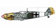 Asisbiz Messerschmitt Bf 109E7Trop 2.JG27 Black 3 Eduard Neumann El Gazala June 1941 0B