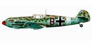 Asisbiz Messerschmitt Bf 109E7Trop 2.JG27 Black 8 Franz Elles Libya 1941 0D