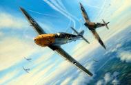 Asisbiz Messerschmitt Bf 109E3 3.JG27 Yellow 12 Ernst Arnold WNr 3371 Battle of Britain artwork 0A