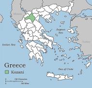 Asisbiz Artwork showing a map of Kozani Greece 01