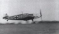 Asisbiz Messerschmitt Bf 109E4 4.JG27 White 12 Bar taking off from France Battle of Britain 1940 06