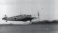 Asisbiz Messerschmitt Bf 109E4 4.JG27 White 12 Bar taking off from France Battle of Britain 1940 12