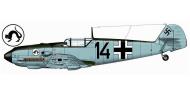 Asisbiz Messerschmitt Bf 109E3 8.JG51 Black 14 St Omer Nord France 1940 0A