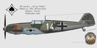 Asisbiz Messerschmitt Bf 109E1 1.JG53 White 14 Werner Karl Etaples France Aug 1940 0A