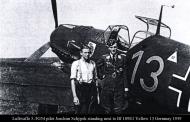 Asisbiz Aircrew Luftwaffe ace 5.JG54 pilot Joachim Schypek standing next to Bf 109E1 Yellow 13 Germnay 1939 01