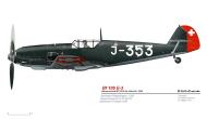 Asisbiz Messerschmitt Bf 109E3 Swiss Flieger Kompagnie FlKp21 J353 WNr 2420 Switzerland 0A