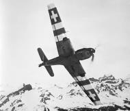 Asisbiz Messerschmitt Bf 109E3 Swiss showing the late war underneath camouflage markings Switzerland 01