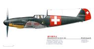 Asisbiz Messerschmitt Bf 109F4Z Swiss J715 WNr 7605 ex 10.JG2 Blue 10 Martin Villing Switzerland Jul 1943 0A