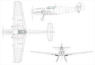 Asisbiz Aircraft blue print and technical line drawing of a Messerschmitt Bf 109E 3 0A