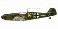 Asisbiz Messerschmitt Bf 109E1 6.J186 Yellow 14 Germany winter 1939 RLM70 71 and 65 0A