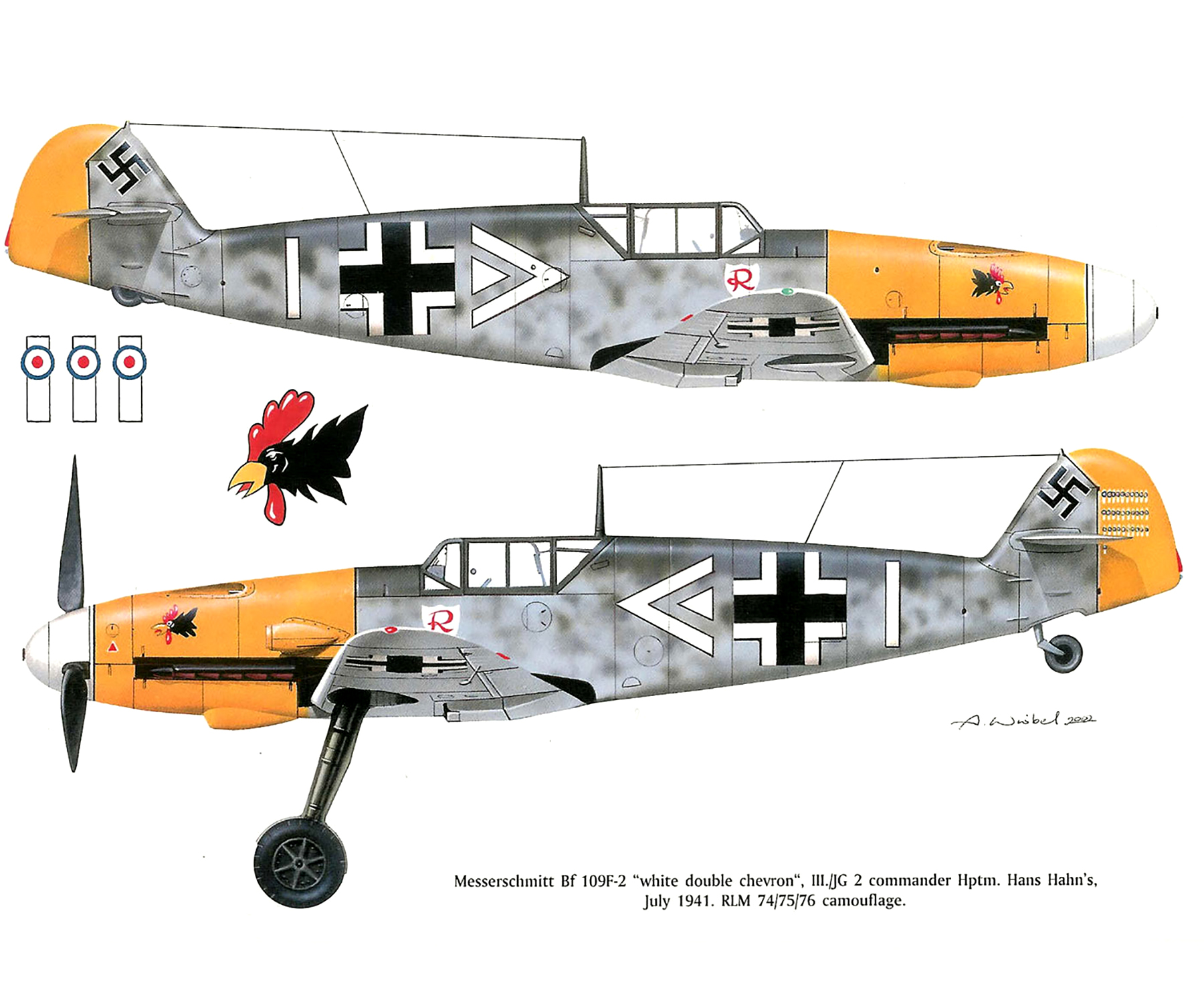 Asisbiz Messerschmitt Bf 109F4 Stab III.JG2 Hans Assi Hahn WNr 7183 ...