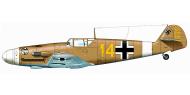 Asisbiz Messerschmitt Bf 109F4Trop 3.JG27 Yellow 14 Hans Joachim Marseille WNr 8673 Africa 21st Sep 1942 0B