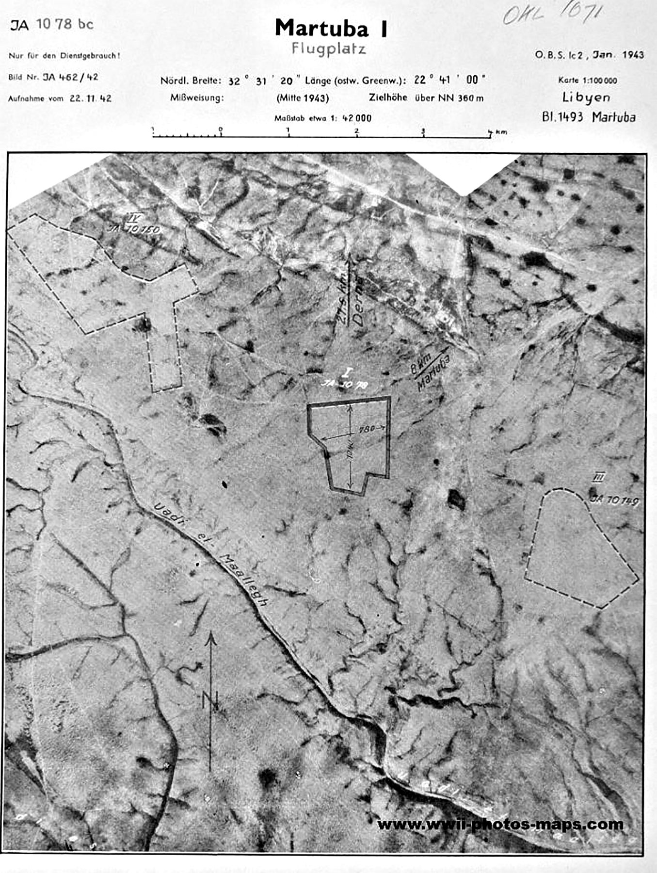 Asisbiz Artwork Showing A Map Of The Wwii Aerodrome At Martuba Libya 1943 0b