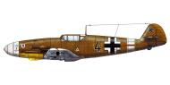 Asisbiz Messerschmitt Bf 109F4Trop 5.JG27 Black 4 Libya 1942 0A