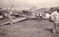 Asisbiz Messerschmitt Bf 109F4Trop 4.JG3 White 7 landing mishap 01