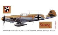 Asisbiz Messerschmitt Bf 109F4Trop 6.JG3 Black 3 Franz Schwaiger Libya July 1942 0A