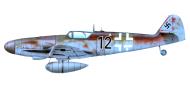 Asisbiz Messerschmitt Bf 109G6R3 Erla ANR 2Gr4Sqn Black 12 Carlo Cavagliano Italy 1944 0A