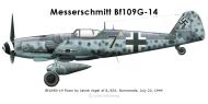 Asisbiz Messerschmitt Bf 109G14R3 Erla 8.JG1 Black 7 Jakob Vogel WNr 413601 Normandie France July 1944 0A