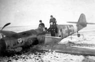 Asisbiz Messerschmitt Bf 109G14AS Erla 11.JG3 Black 1 Stfkpt Karl Heinz Willeke force landed Erndtebruck 02