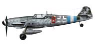 Asisbiz Messerschmitt Bf 109G10R3 Erla 2.JG300 Red 8 Germany 1945 0A