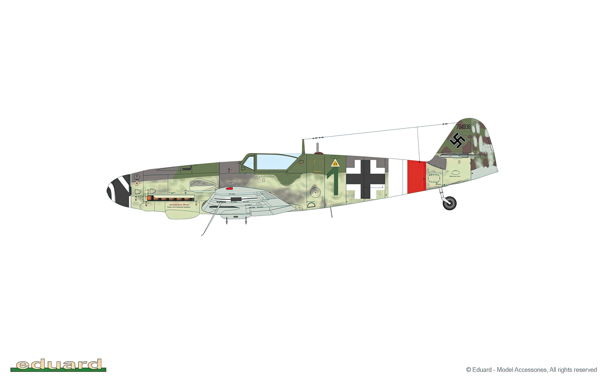 Asisbiz Messerschmitt Bf 109G14AS III.JG6 Green 1 WNr 784938 