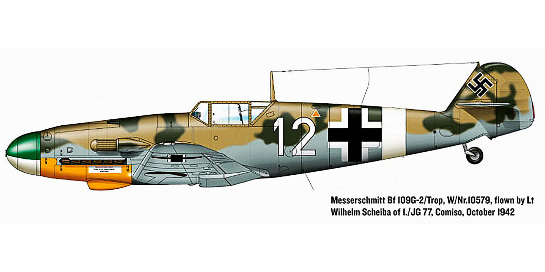 [Obrázek: Messerschmitt-Bf-109G2Trop-1.JG77-White-...942-0A.jpg]