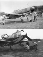 Asisbiz Messerschmitt Bf 109G4 1.NJG2 unknown marking undergoing gear retraction tests Jul 1943 01