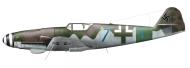 Asisbiz Messerschmitt Bf 109K4 12.JG27 Blue 7 bar Prague Germany 1945 0C