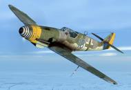 Asisbiz Messerschmitt Bf 109K4 1.JG52 Blue 18 IL2 Battle of Bodenplatte graphic rendition 01