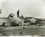 Asisbiz Messerschmitt Bf 110E Zerstorer ZG26 3U+xx abandoned North Africa 1942 AWM MED0221