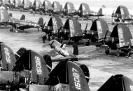 Asisbiz Vought F4U 1 Corsair VBF 150 and VBF 151 line up Wildwood NJ 10th Mar 1945 01