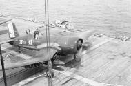Asisbiz Vought F4U 7 Corsair French Navy Flottille 17F10 is being pushed onto the catapult 01