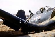 Asisbiz Vought F4U 5 Corsair VC 3 Lt Guy Bordelon wrecked aircraft K 6 Airfield Korea 1953 03