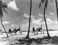 Asisbiz Vought F4U 1A D Corsair armed with 500lb bombs on Majuro Atoll Marshall Islands Aug 1944 80 G 425528