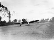 Asisbiz Vought F4U 1A D Corsair take off from a Bougainville Airfield Sep 1944 80 G 425531