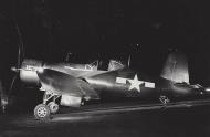 Asisbiz Vought F4U 1D Corsair VMO 155 White 157 night maintenance Majuro Marshall Islands 1944 01