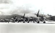 Asisbiz Vought F4U 1 Corsairs ready for take off from the Solomon Islands on 1st Nov 1943 01