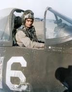Asisbiz Aircrew VMF 214 Black Sheep pilot based in Korea Capt Gus Robinson who has flown more than 30 combat missions at K 18 21st Oct 1951 01