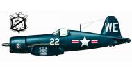 Asisbiz Vought F4U 4B Corsair VMF 214 Black Sheep WE22 BuNo 63009 Pohang Korea 1951 0A