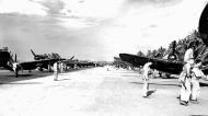 Asisbiz Vought F4U 1A Corsairs VMF 216 lined up at Cape Torokina Bougainville 17th Dec 1943 01