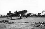 Asisbiz Vought F4U 1A Corsair VMF 225 MAG 21 Guam the Sinner mechanic on the wing guiding the pilot 12th Oct 1944 01