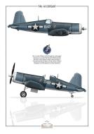 Asisbiz Vought F4U 1A Corsair VMF 321 W42 Lt JJ OConnell BuNo 50042 USS Kwajalein CVE 98 Pacific 1943 0B